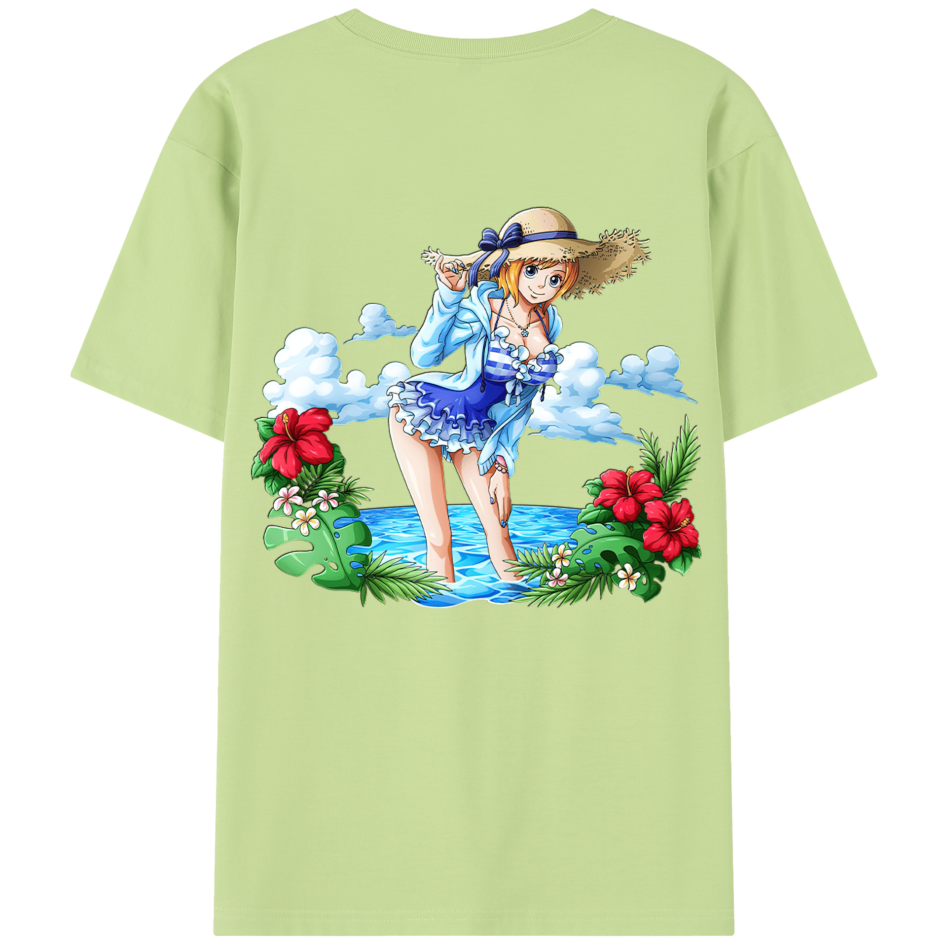 ワンピース ナミ ONE PIECE Nami 綿100％半袖Tシャツ（背面プリント）
